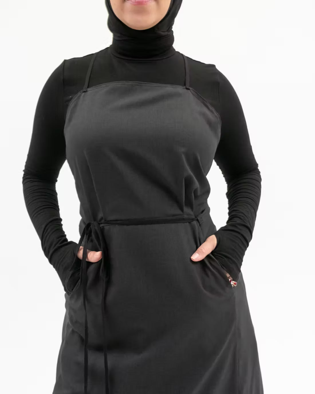 Fall Formal Cross Back Apron Dress