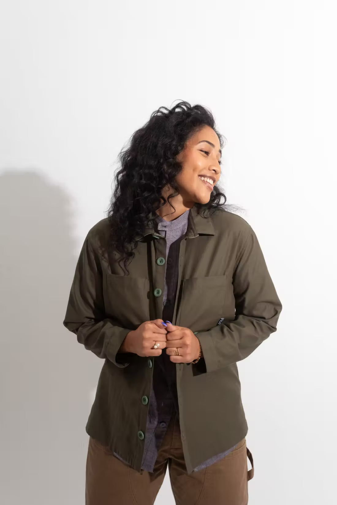 Utility Overshirt with Apron Neck Tab & 3 Pockets - TILIT NYC