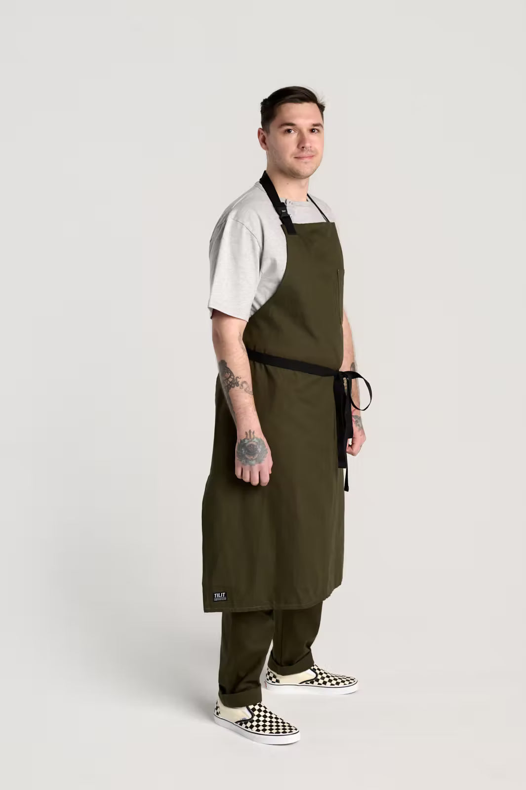 XL Canvas Bib Apron with Adjustable Strap - TILIT NYC