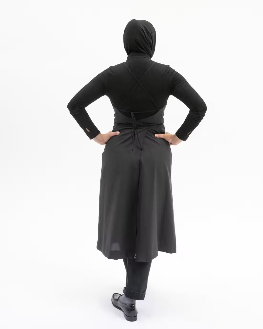 Fall Formal Cross Back Apron Dress