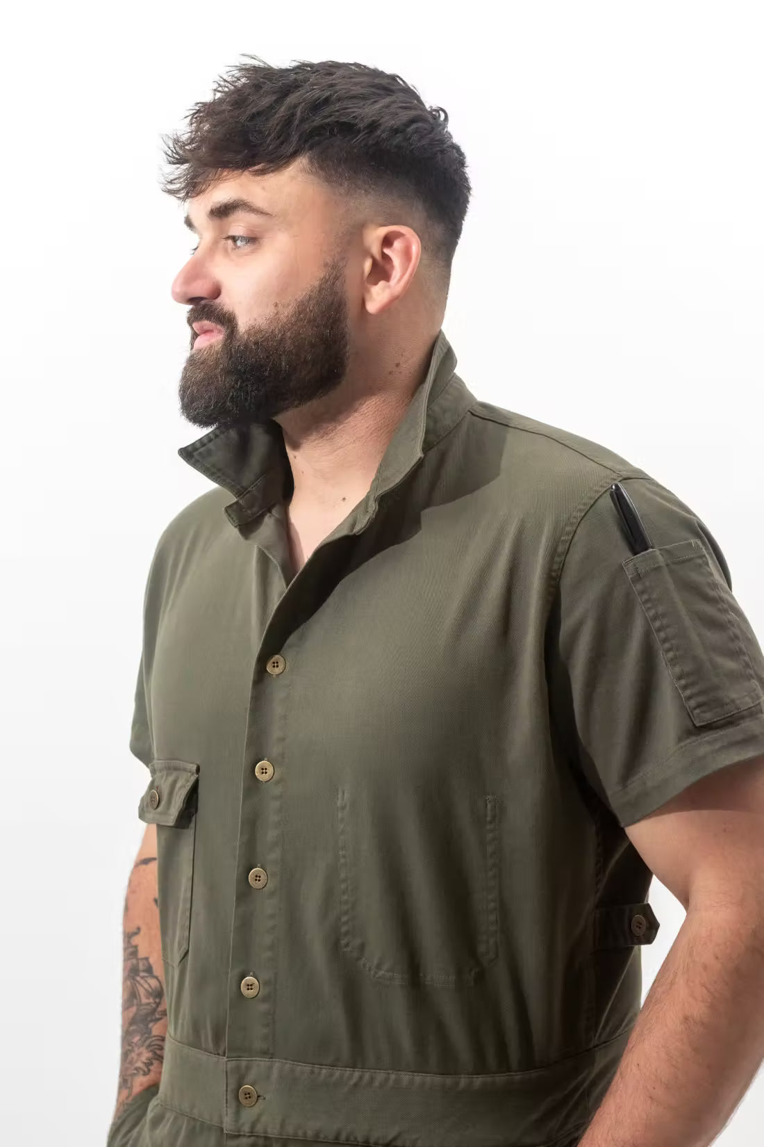 Men's Vintage Green Short Sleeve Jumpsuit TILIT NYC