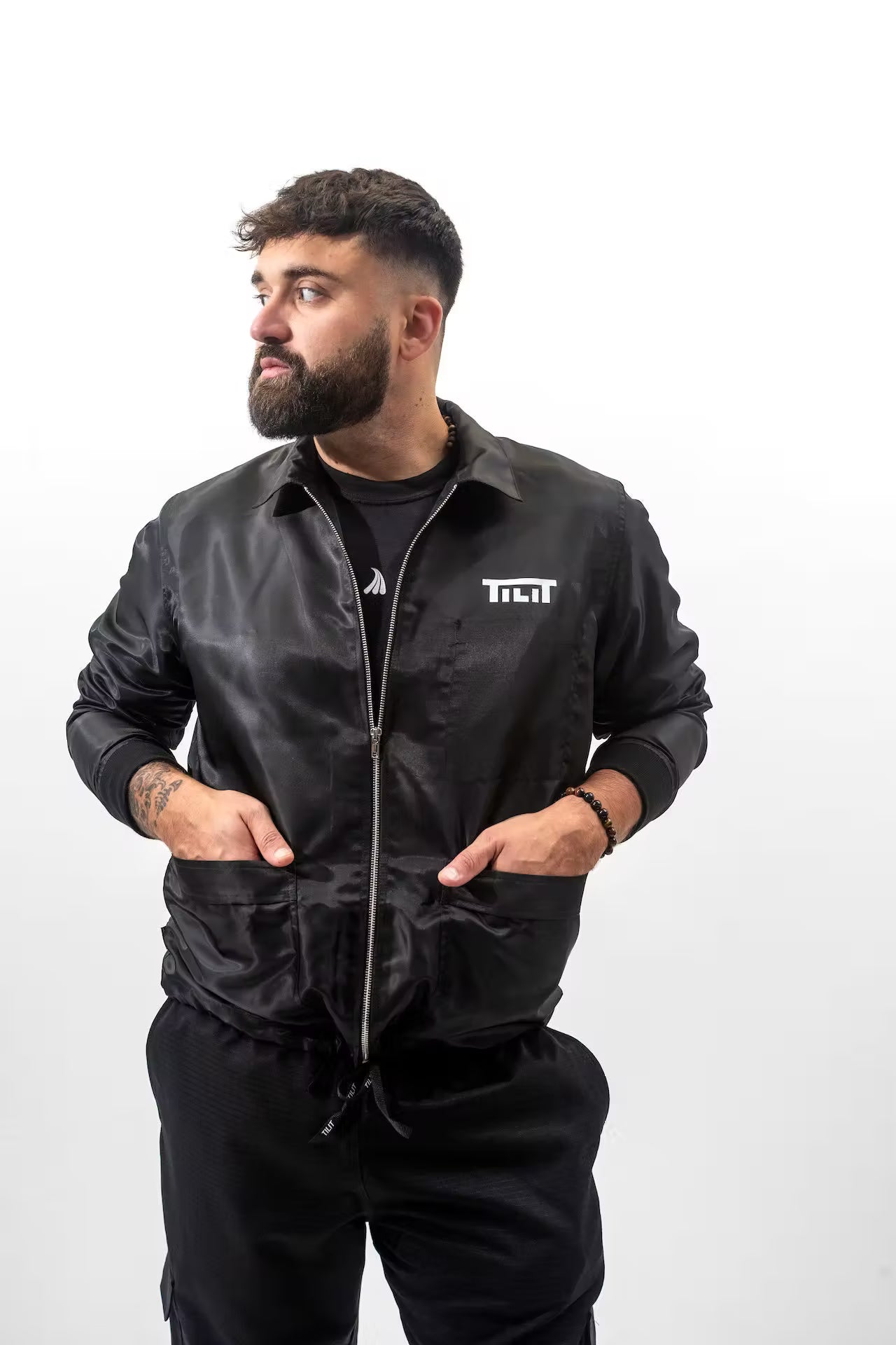 Run the Pass” Chef Coach's Jacket with Functional Zipper – TILIT Run the Pass” Chef Coach's Jacket with Functional Zipper – TILIT