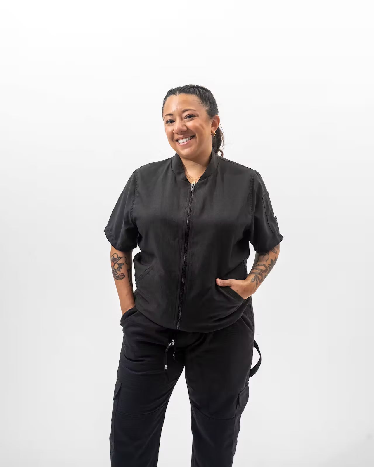 “Run the Pass” Black Chef Flight Coat