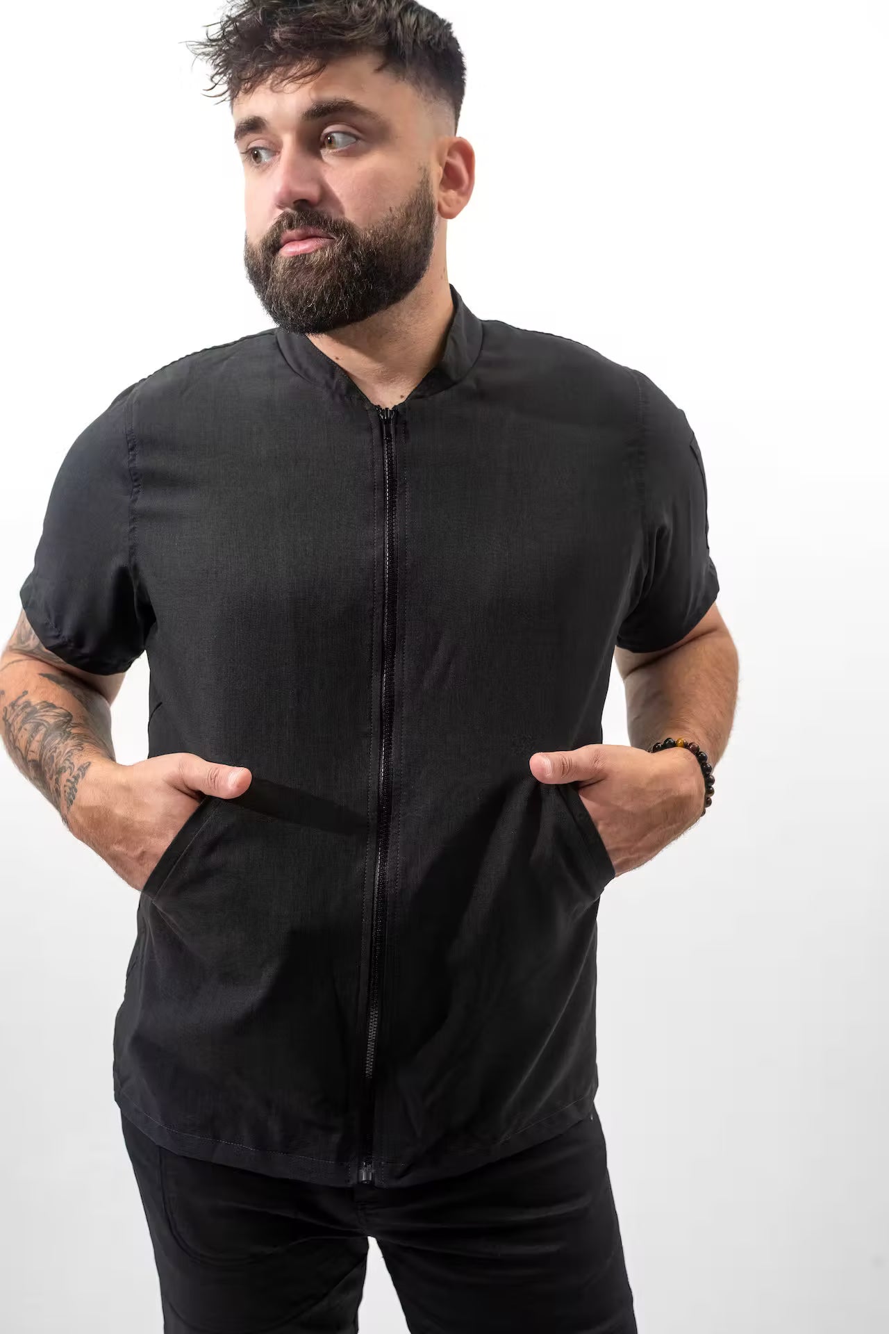 “Run the Pass” Black Chef Flight Coat