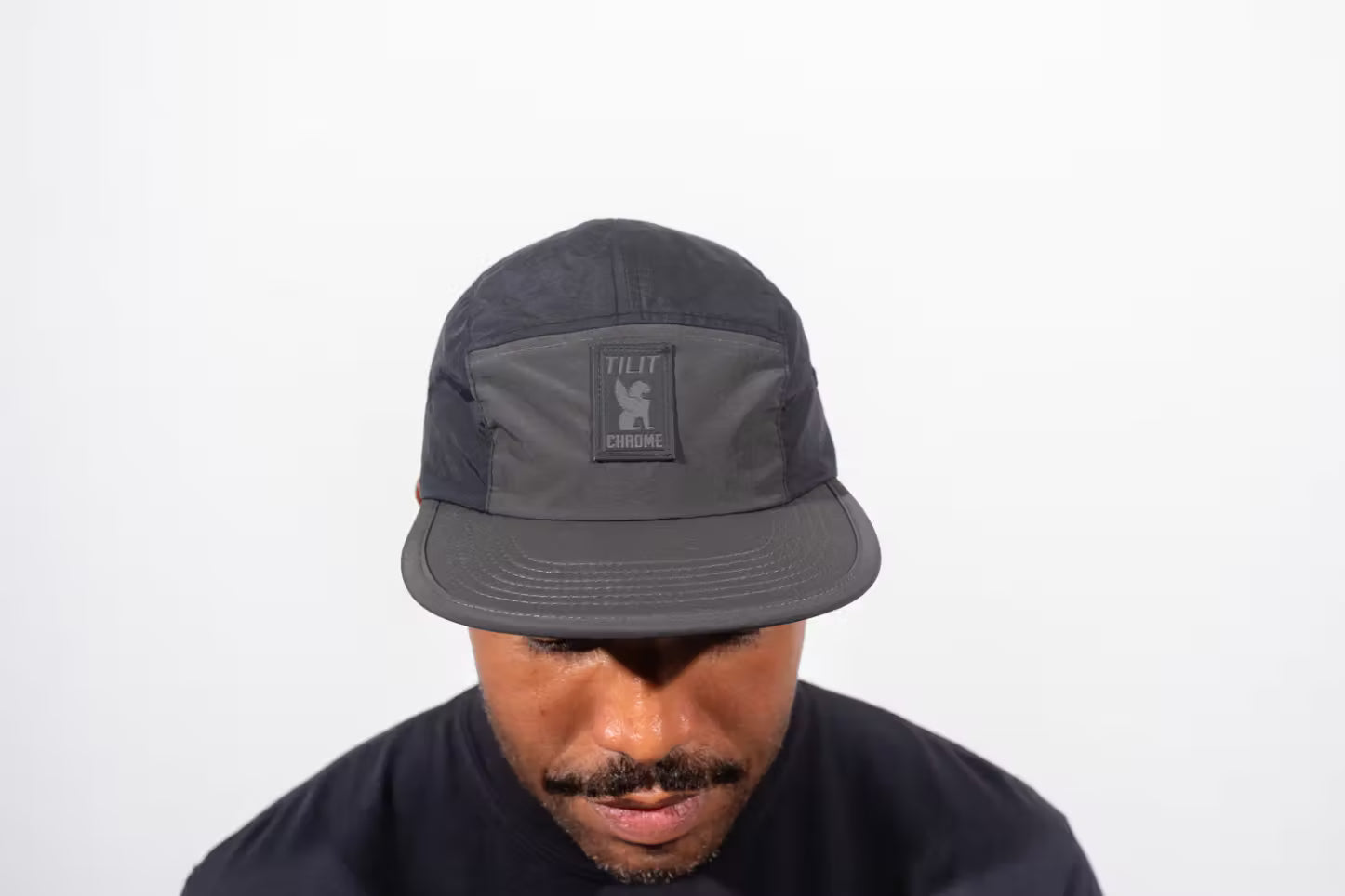 帽子 Black and grey chrome cap Chrome x TILIT Ventilated Nylon 5-Panel Cap - TILIT NYC