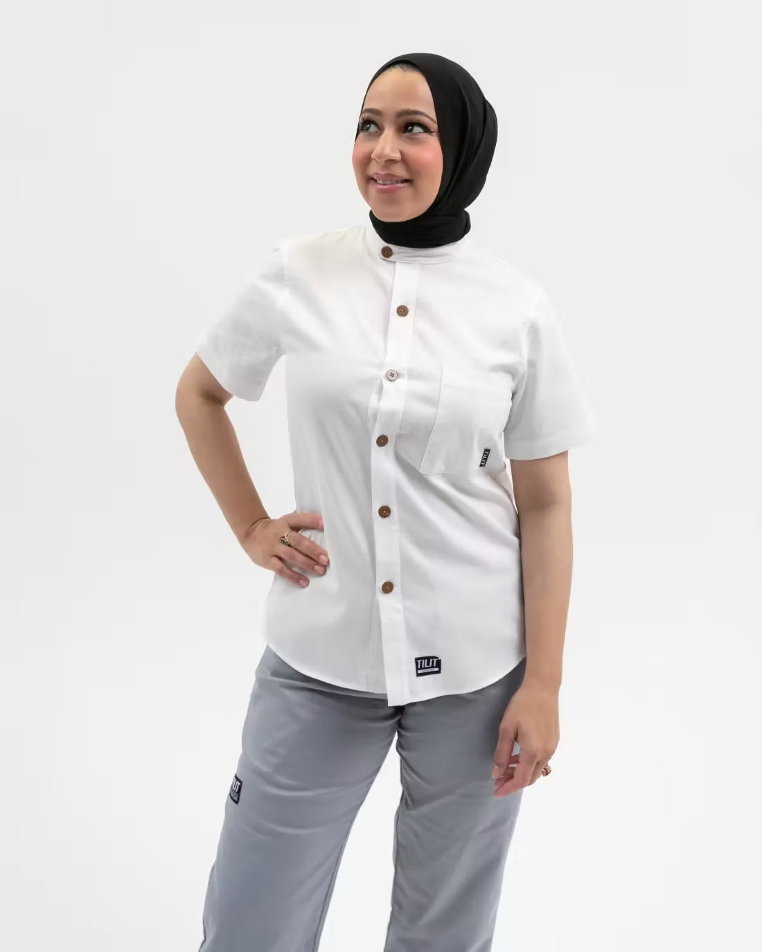 Women's Chef Work Shirt with Signature Apron Tab