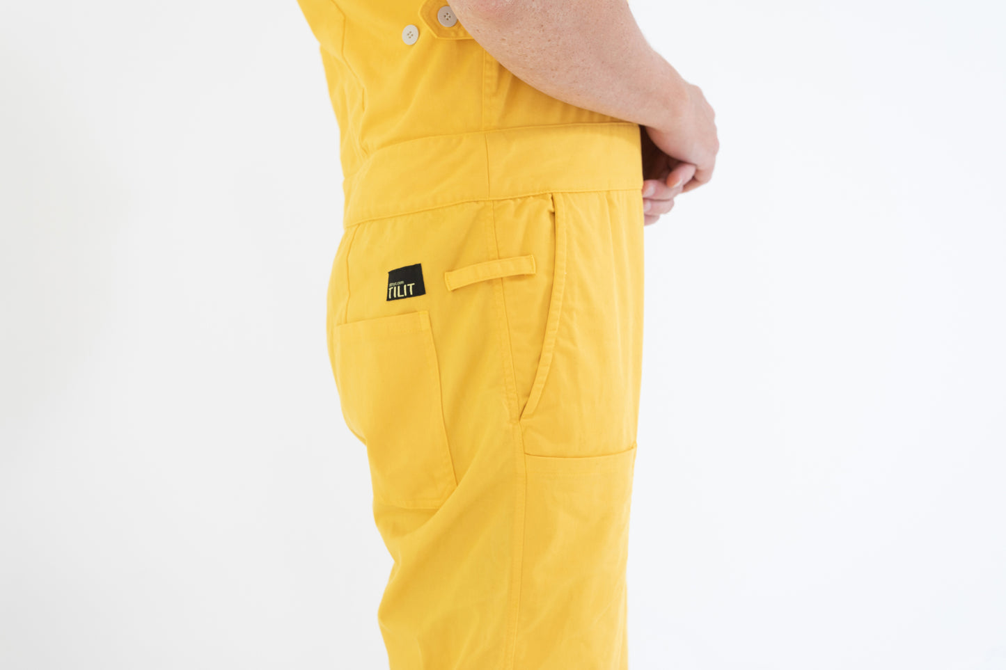 Men's Short Sleeve Jumpsuit - Summer - Yellow