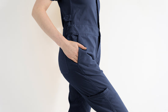 navy chef jumpsuit for women