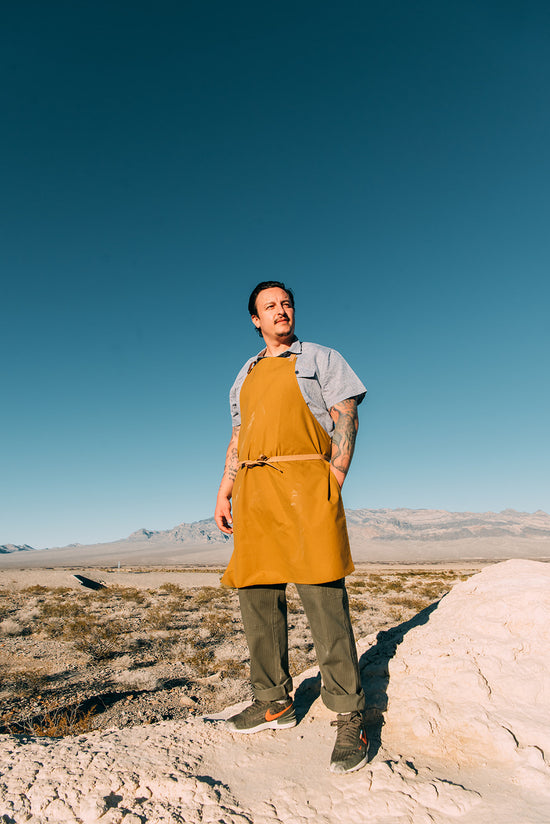 Gold Waxed Cotton Apron