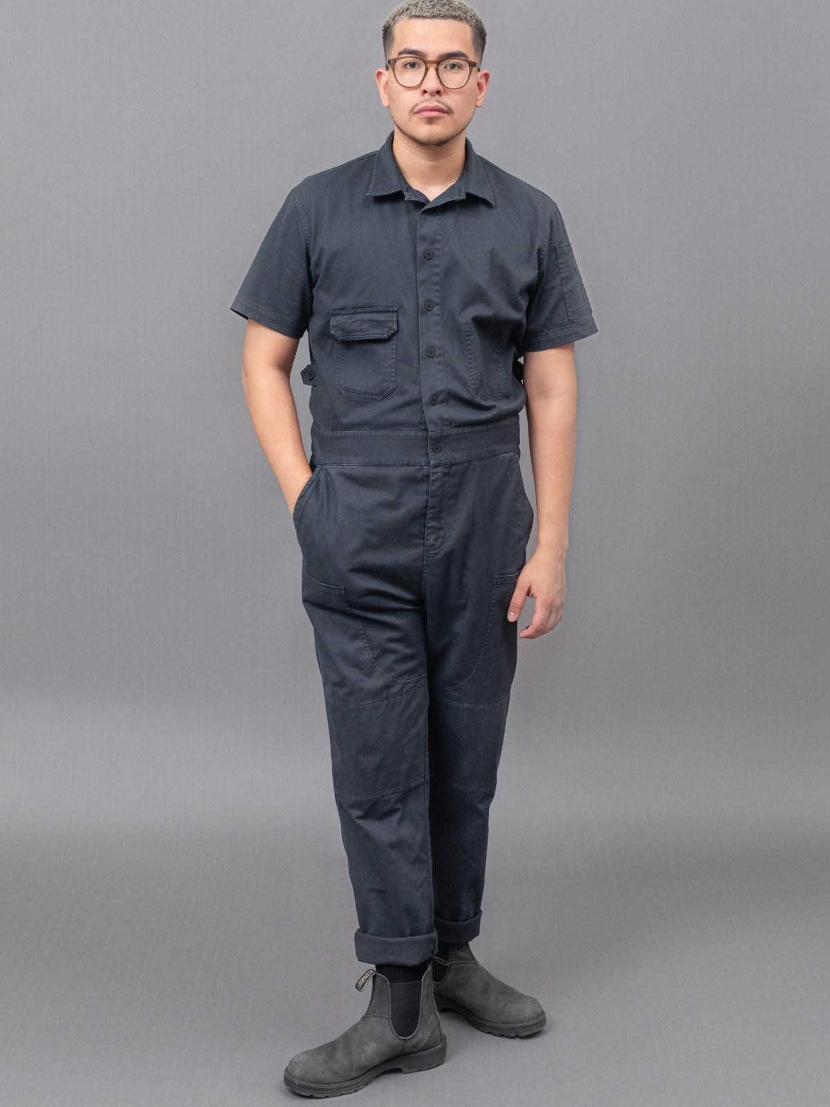 Men's Short Sleeve Jumpsuit - Summer