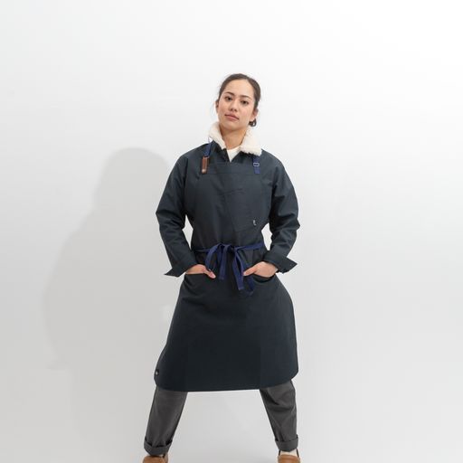 Limited Edition Waxed Chef Apron - navy