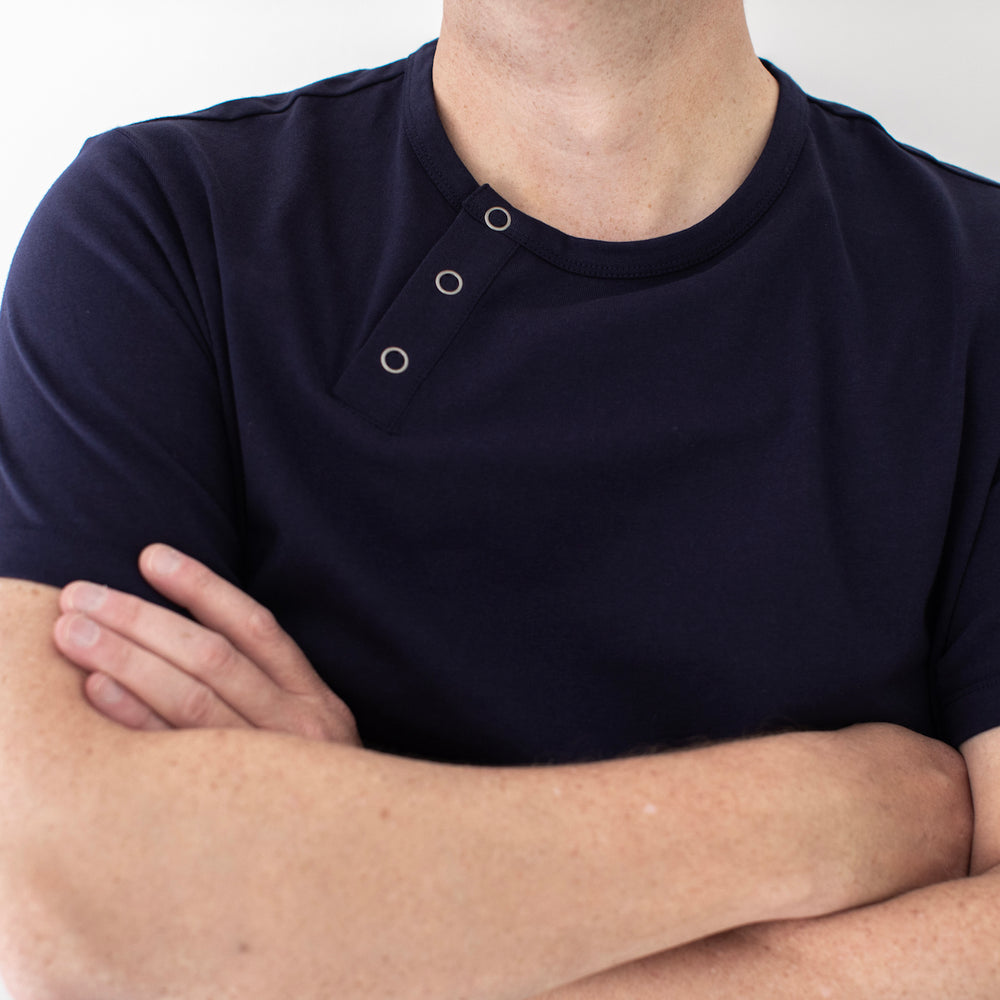 Navy Henley Tee
