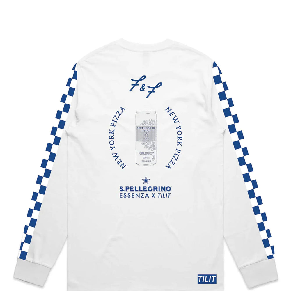 
                  
                    white f&f san pellegrino shirt
                  
                