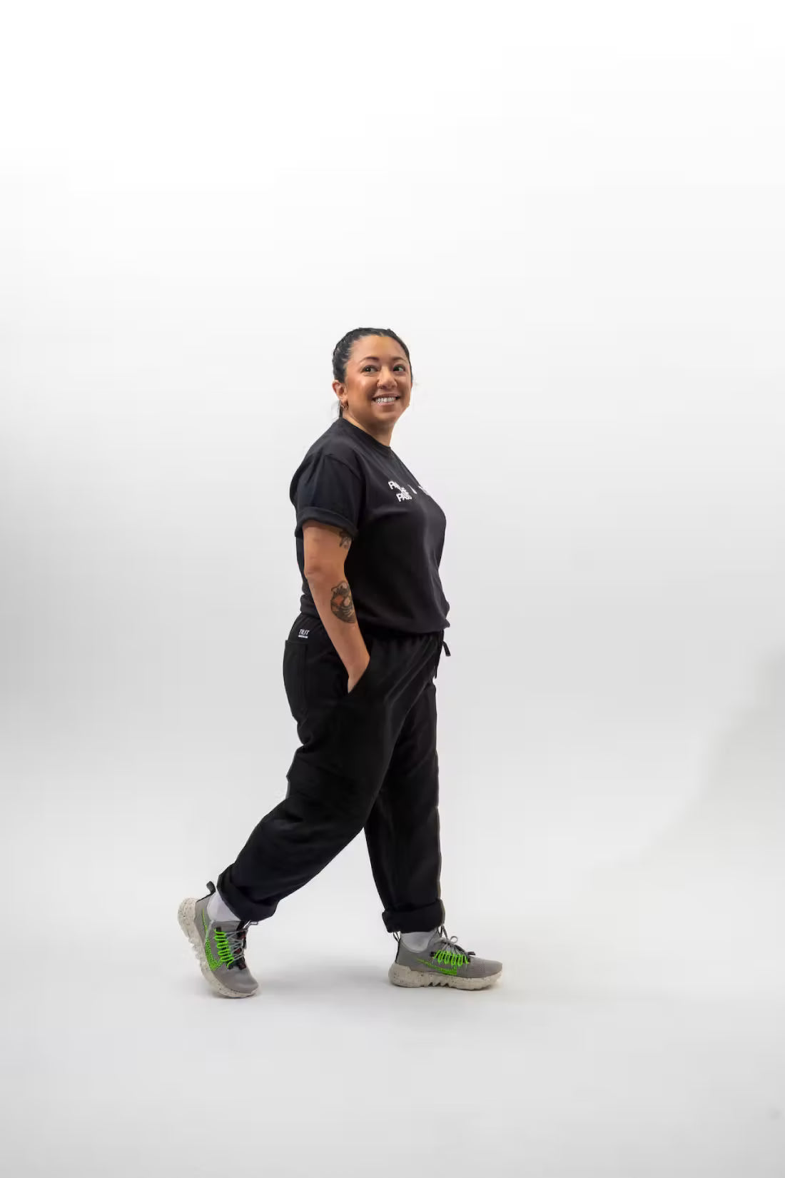“Run the Pass” Black Tactical Drawstring Chef Pant with Six Pockets