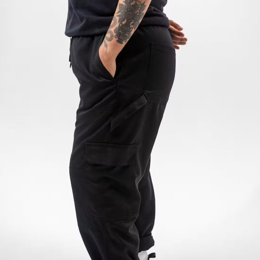 
                  
                    “Run the Pass” Black Tactical Drawstring Chef Pant with Six Pockets
                  
                