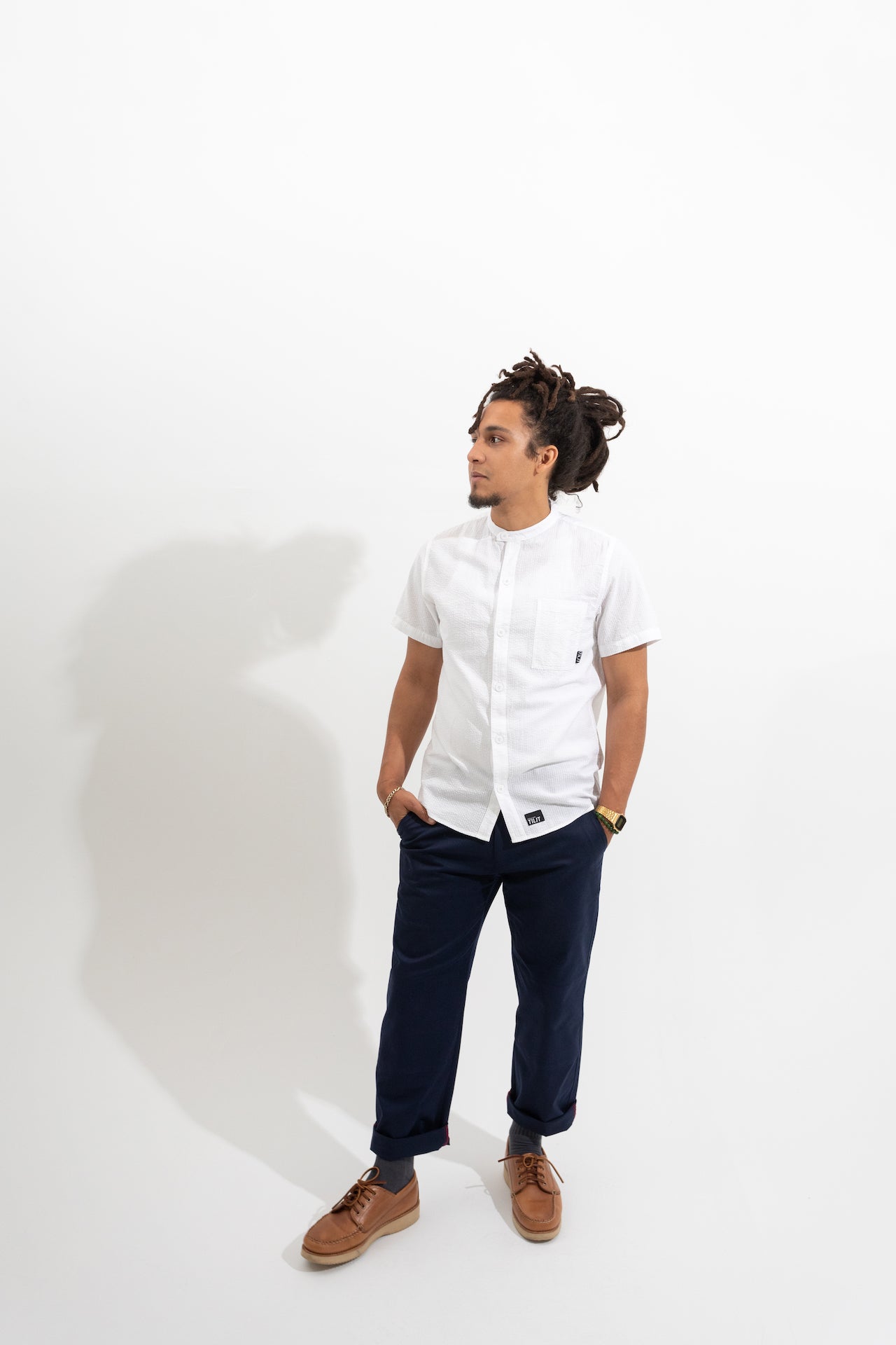 Load image into Gallery viewer, Seersucker Chef Shirt
