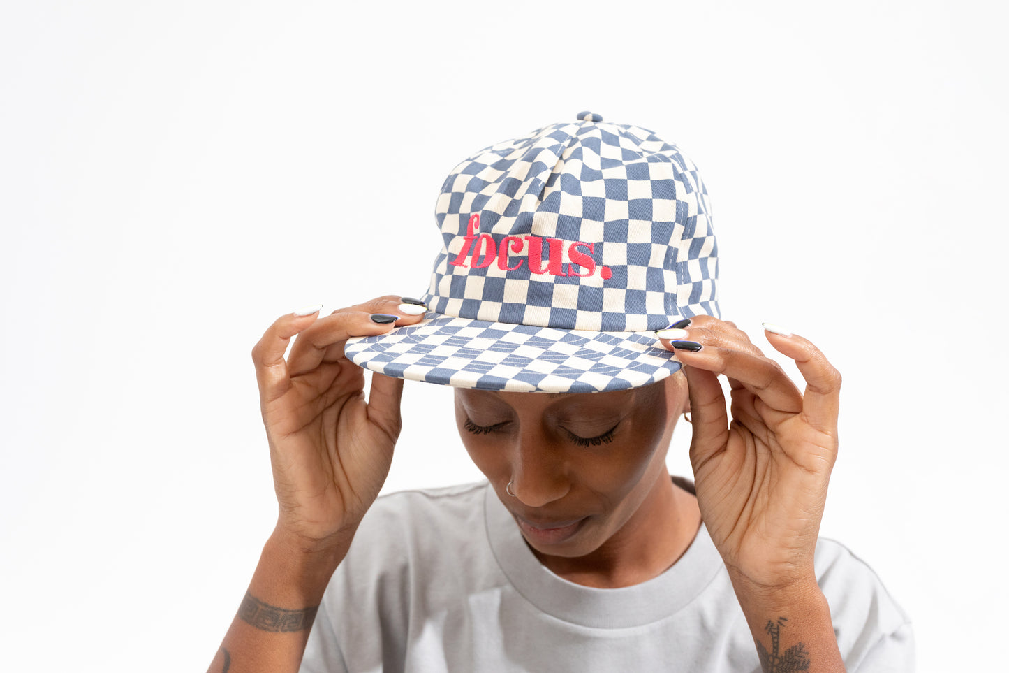 focus checkered hat