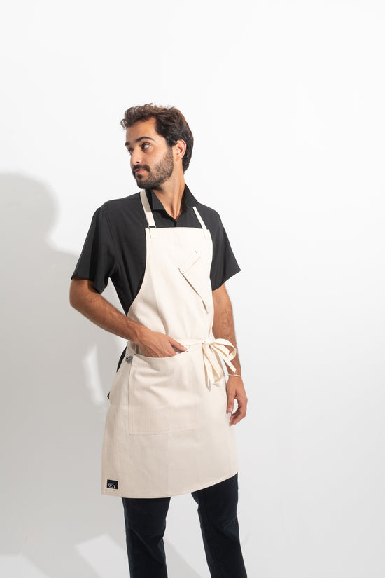 Load image into Gallery viewer, cream tilit apron
