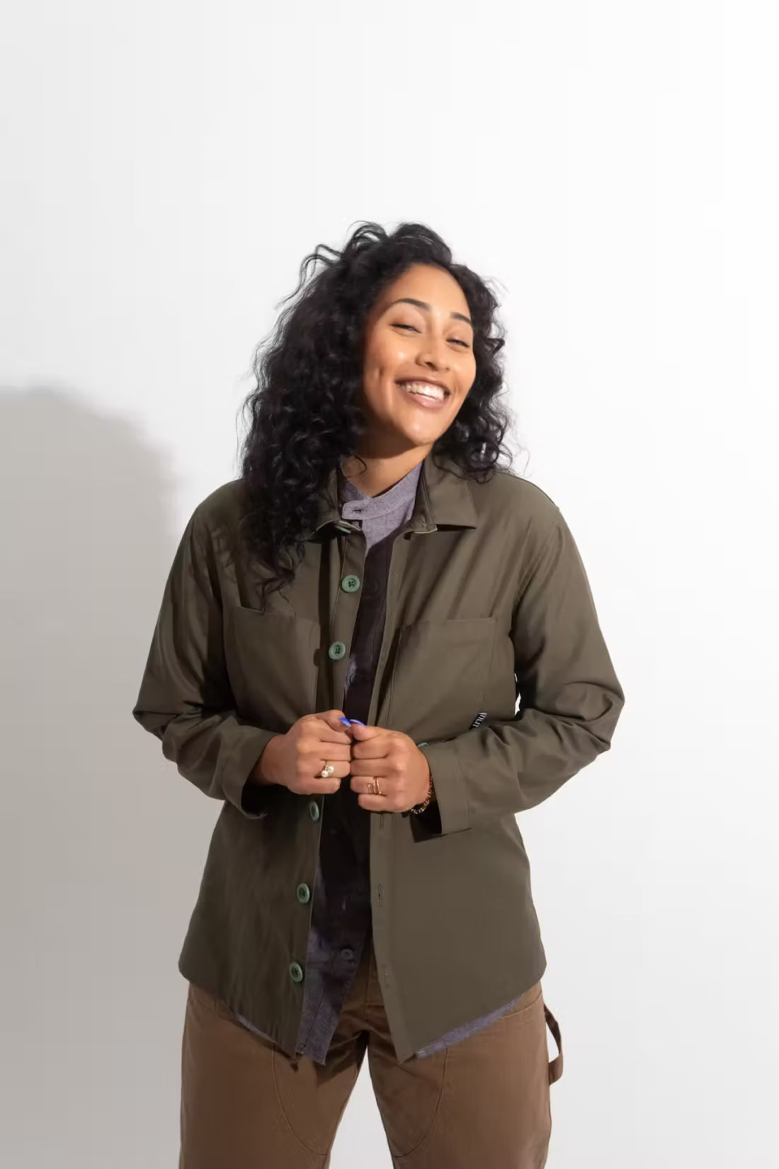 Utility Overshirt with Apron Neck Tab & 3 Pockets - TILIT NYC Utility Overshirt with Apron Neck Tab & 3 Pockets - TILIT NYC