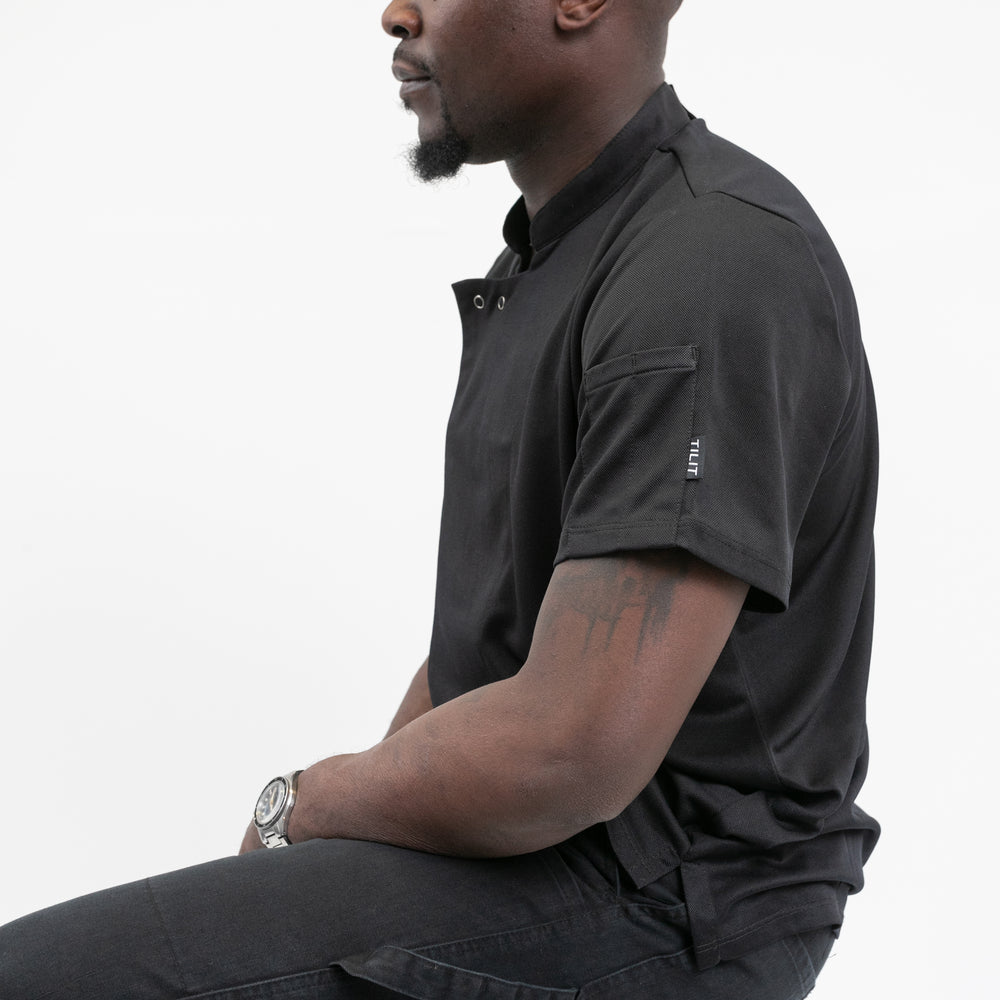 Black supply chef coat