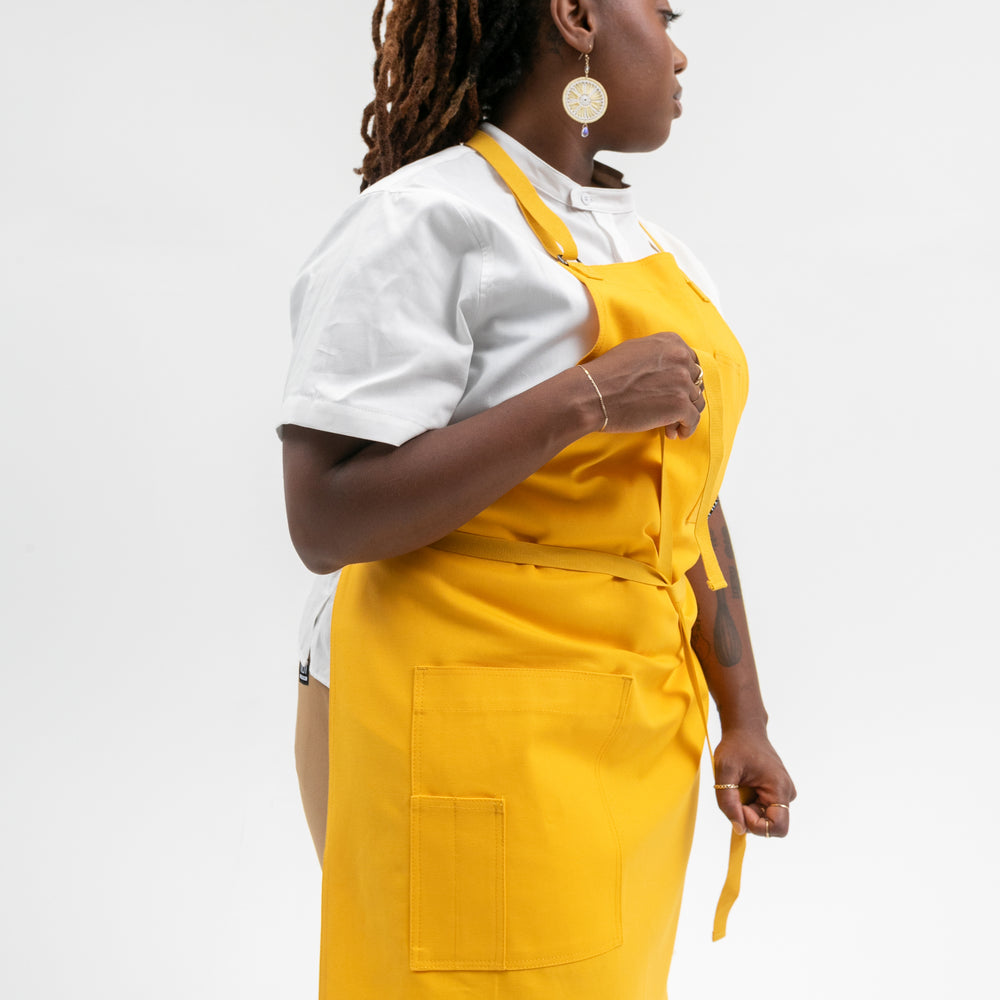 TILIT's yellow apron for the color splash apron of the month