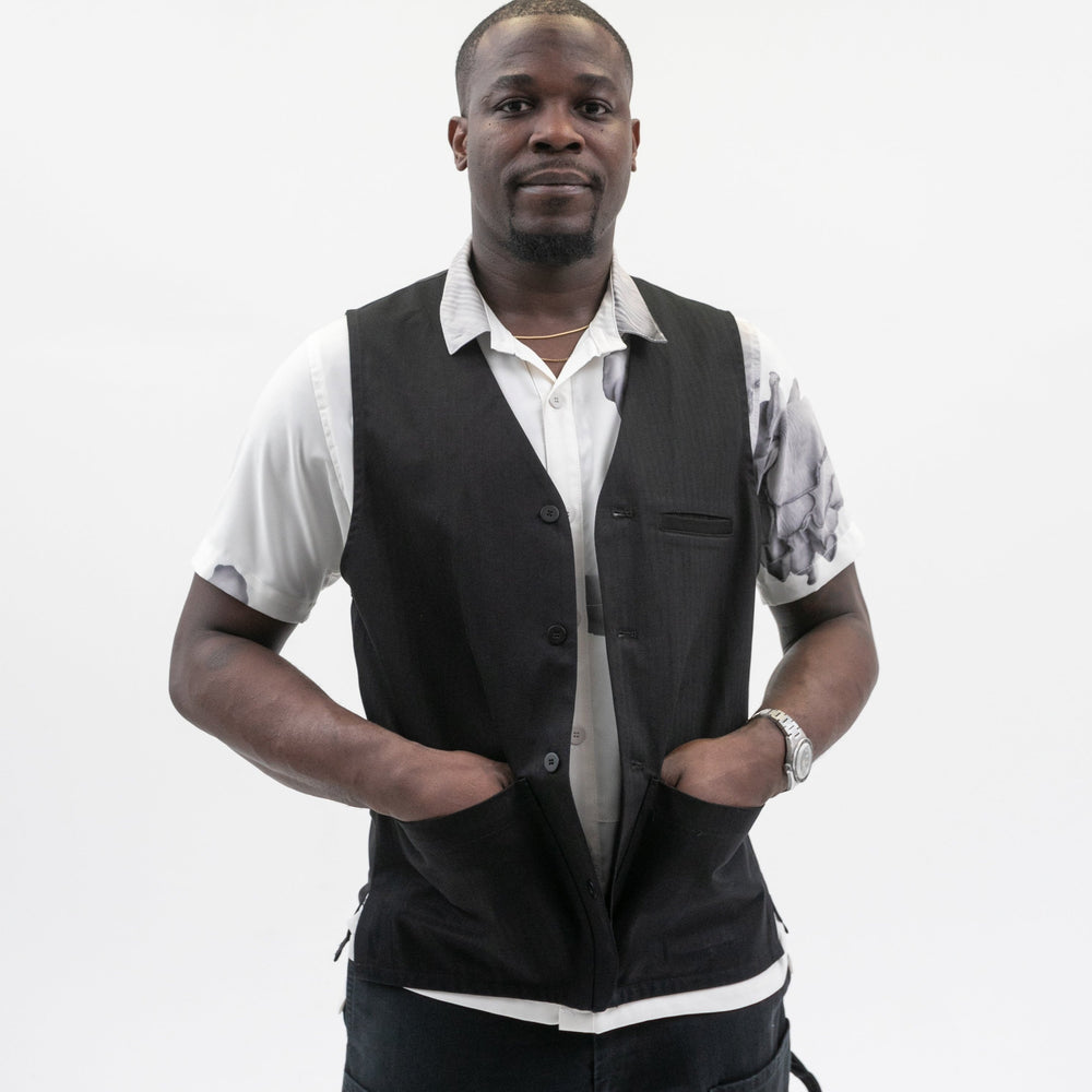 TILIT Utility Vest for Hospitality Uniforms in Black