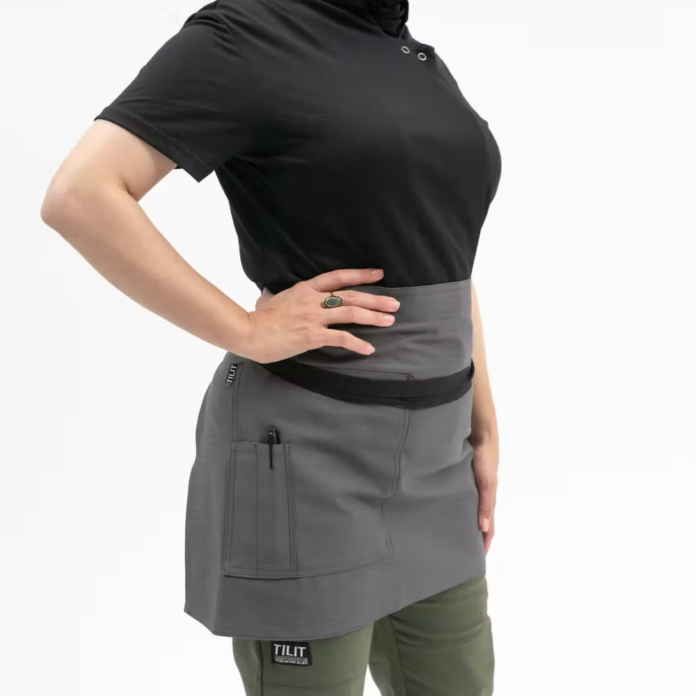 "FOCUS" Stripe Chef Bib Apron