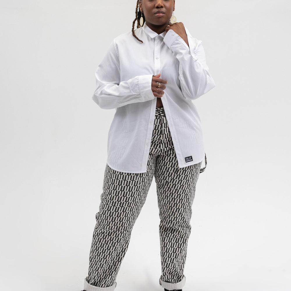 TILIT Fall Formal White Long Sleeve Workshirt