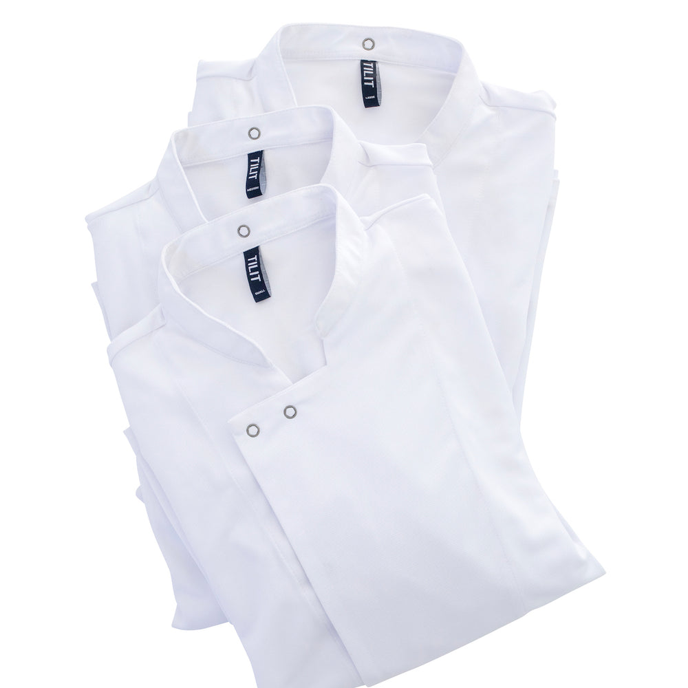 White Long Sleeve Supply Chef Coat in Men