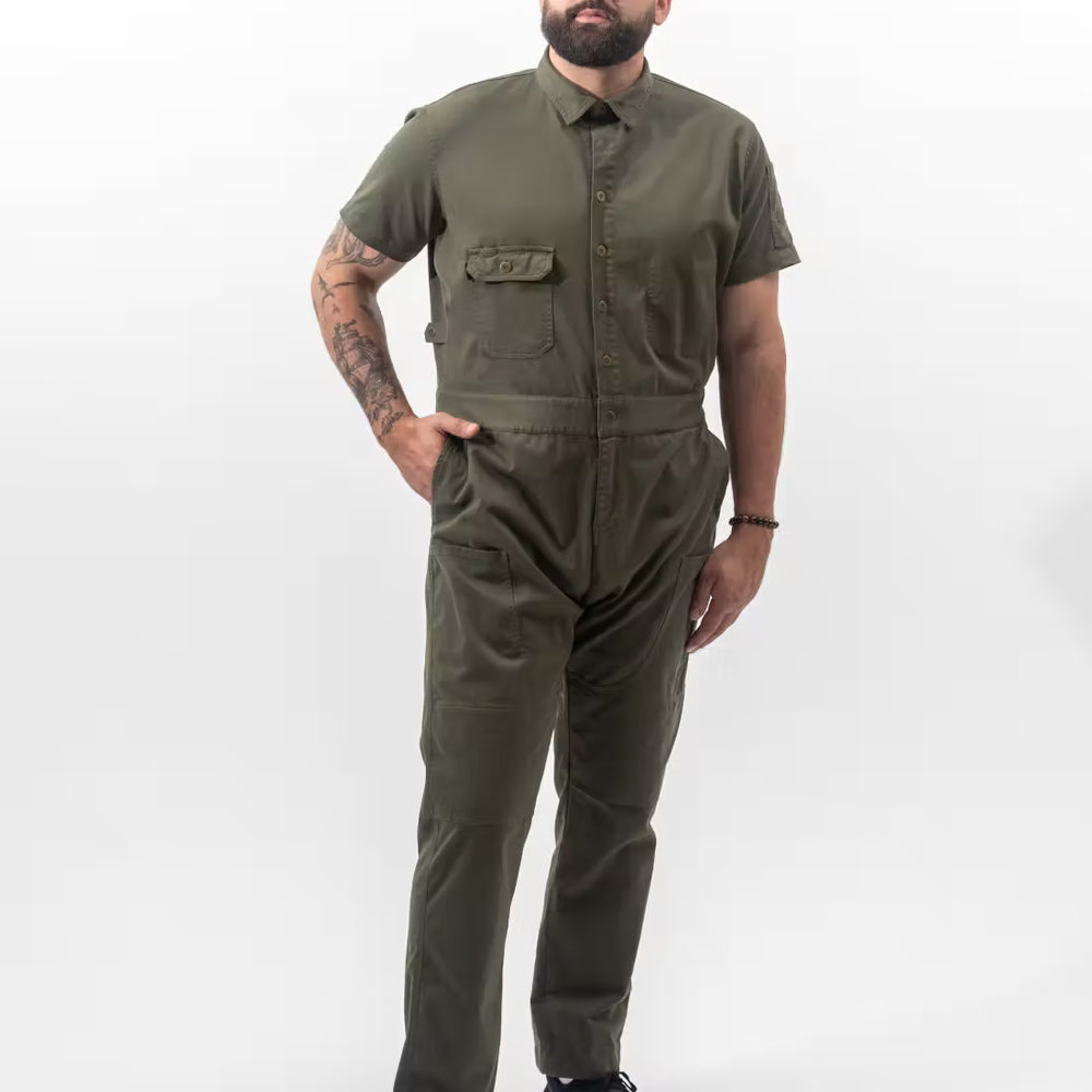 Men's Short Sleeve Jumpsuit