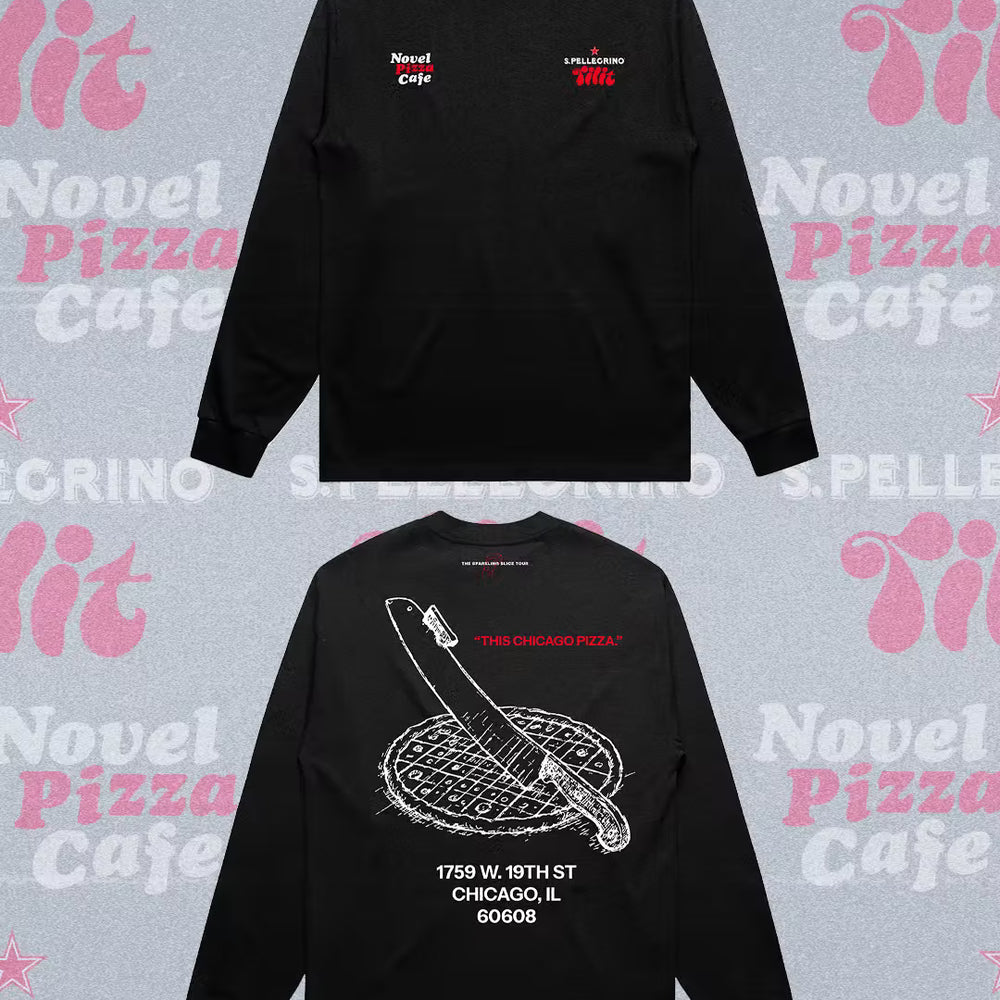 TILIT x S.Pellegrino x Novel Pizza Long Sleeve Tee - TILIT NYC TILIT x S.Pellegrino x Novel Pizza Long Sleeve Tee - TILIT NYC