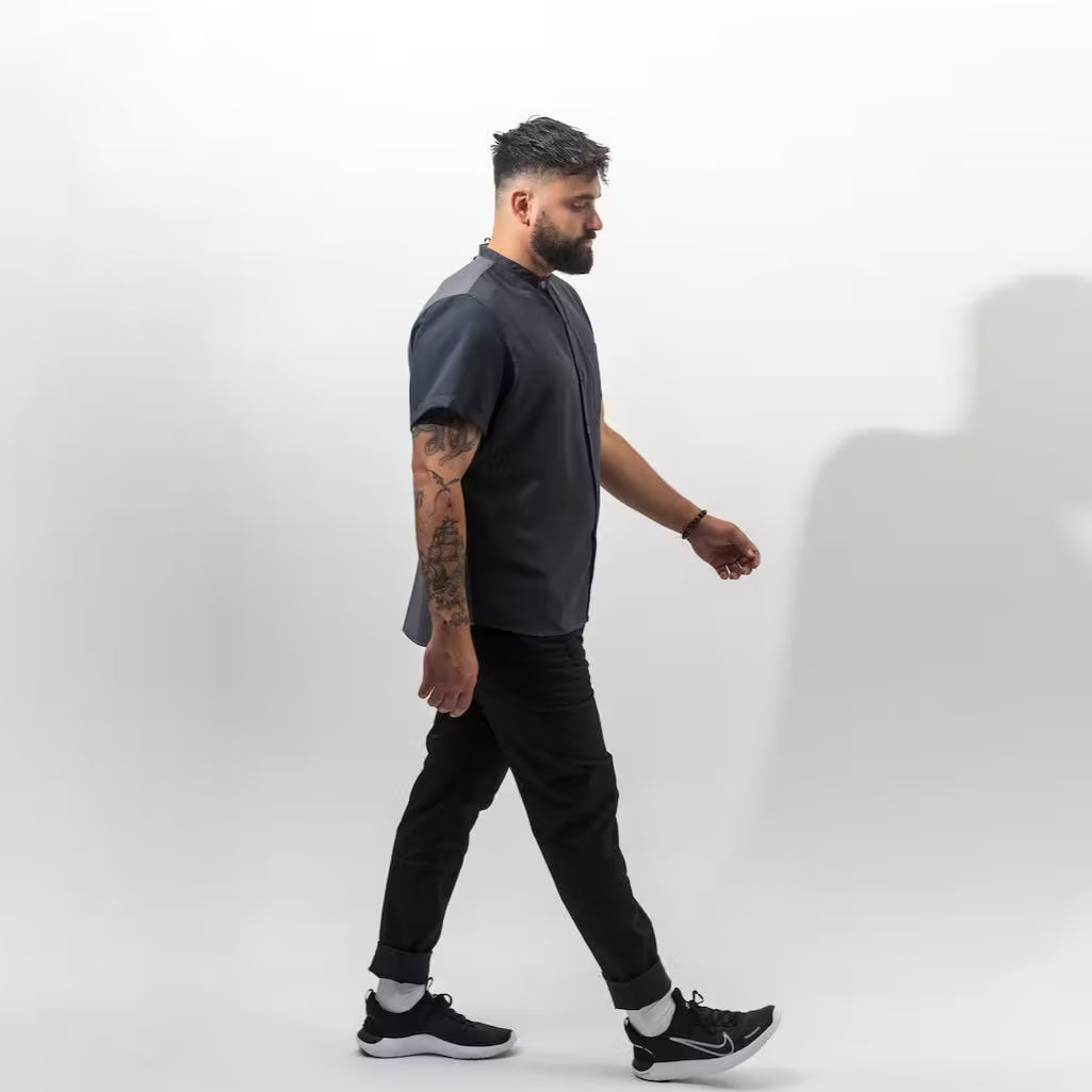 “Run the Pass” Black Tactical Drawstring Chef Pant with Six Pockets