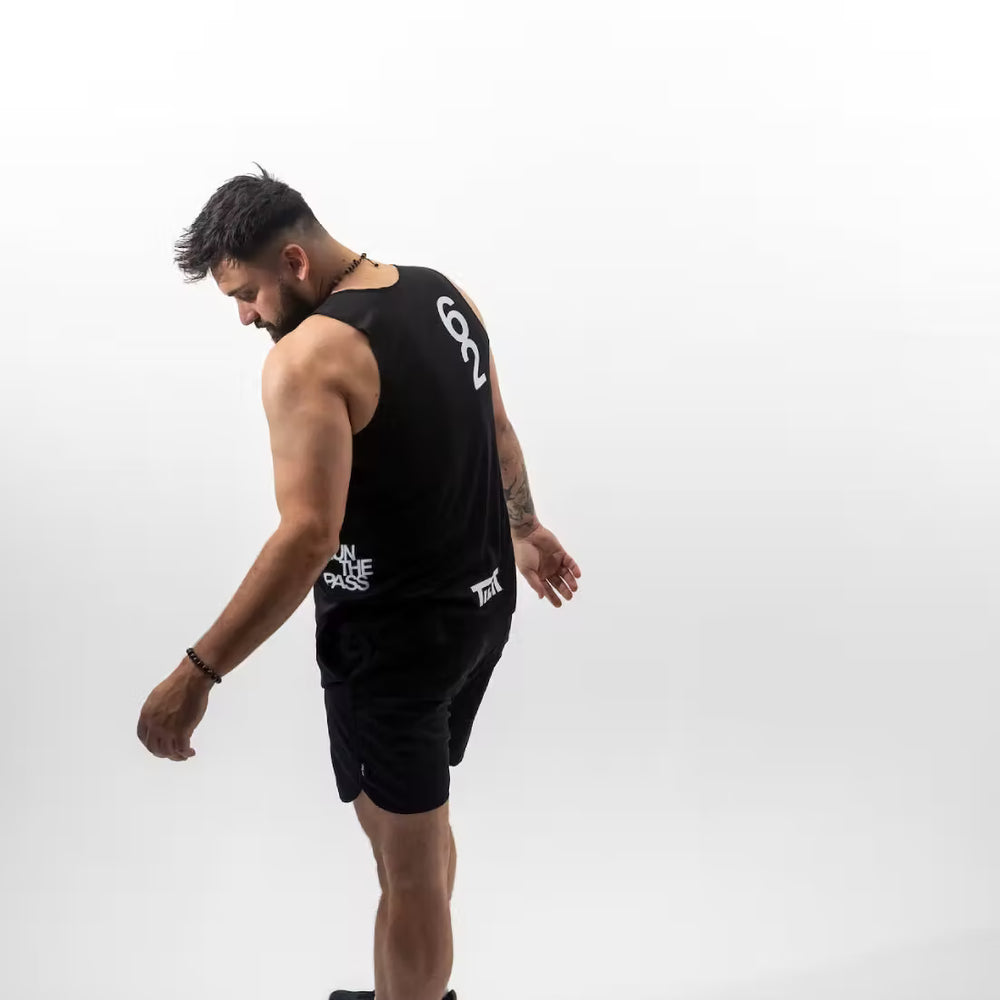 
                  
                    “Run The Pass” Men’s Moisture Wicking Hydrotech Singlet
                  
                