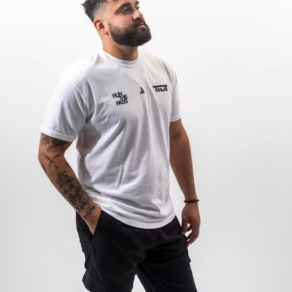 “Run the Pass” Short Sleeve T-shirt with Iconic Graphic