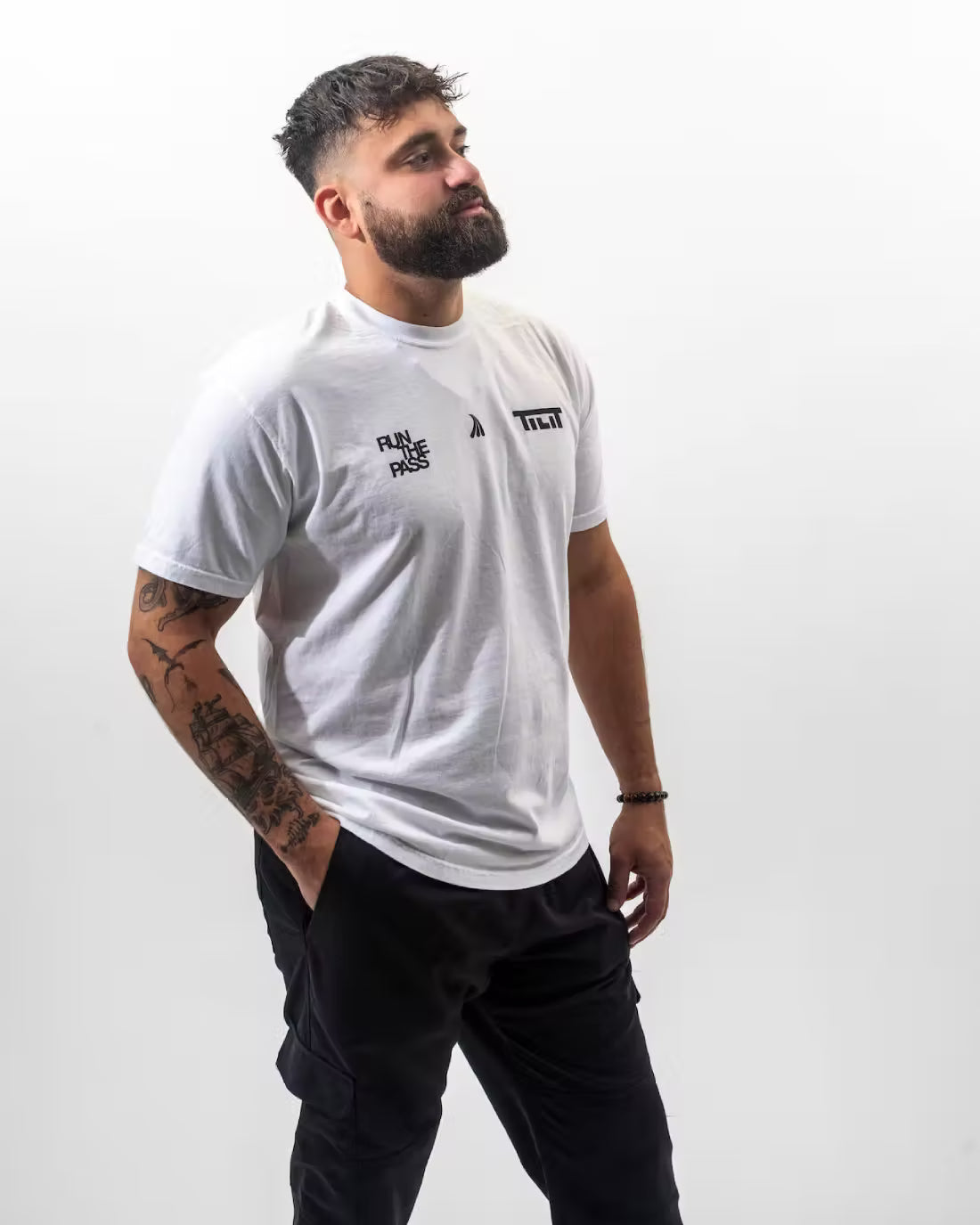 “Run the Pass” Short Sleeve T-shirt with Iconic Graphic