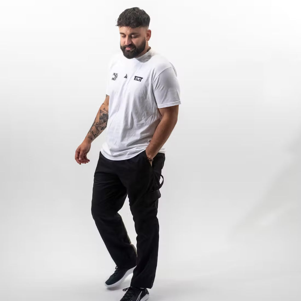 
                  
                    “Run the Pass” Short Sleeve T-shirt with Iconic Graphic
                  
                