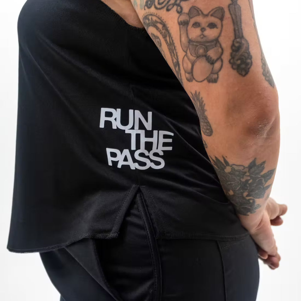 
                  
                    “Run The Pass” Women's Moisture Wicking Hydrotech Singlet
                  
                