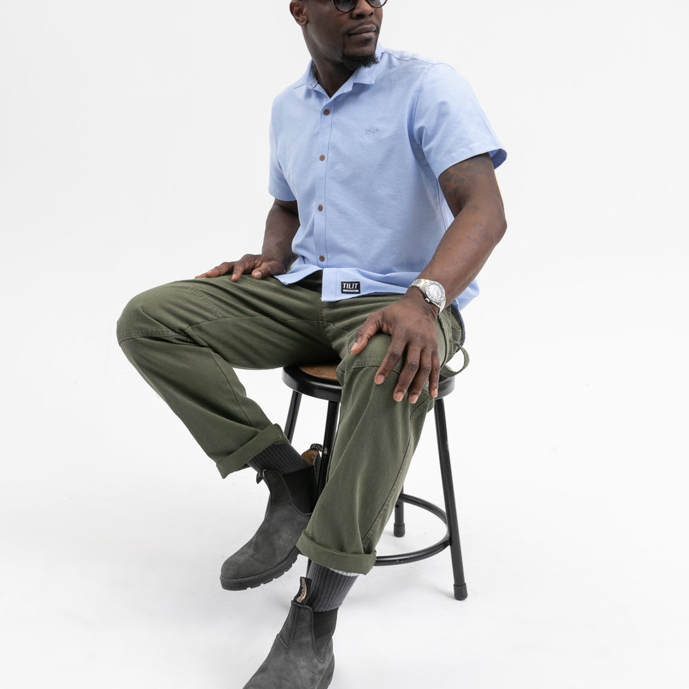 TILIT Fall Formal Blue Short Sleeve Workshirt