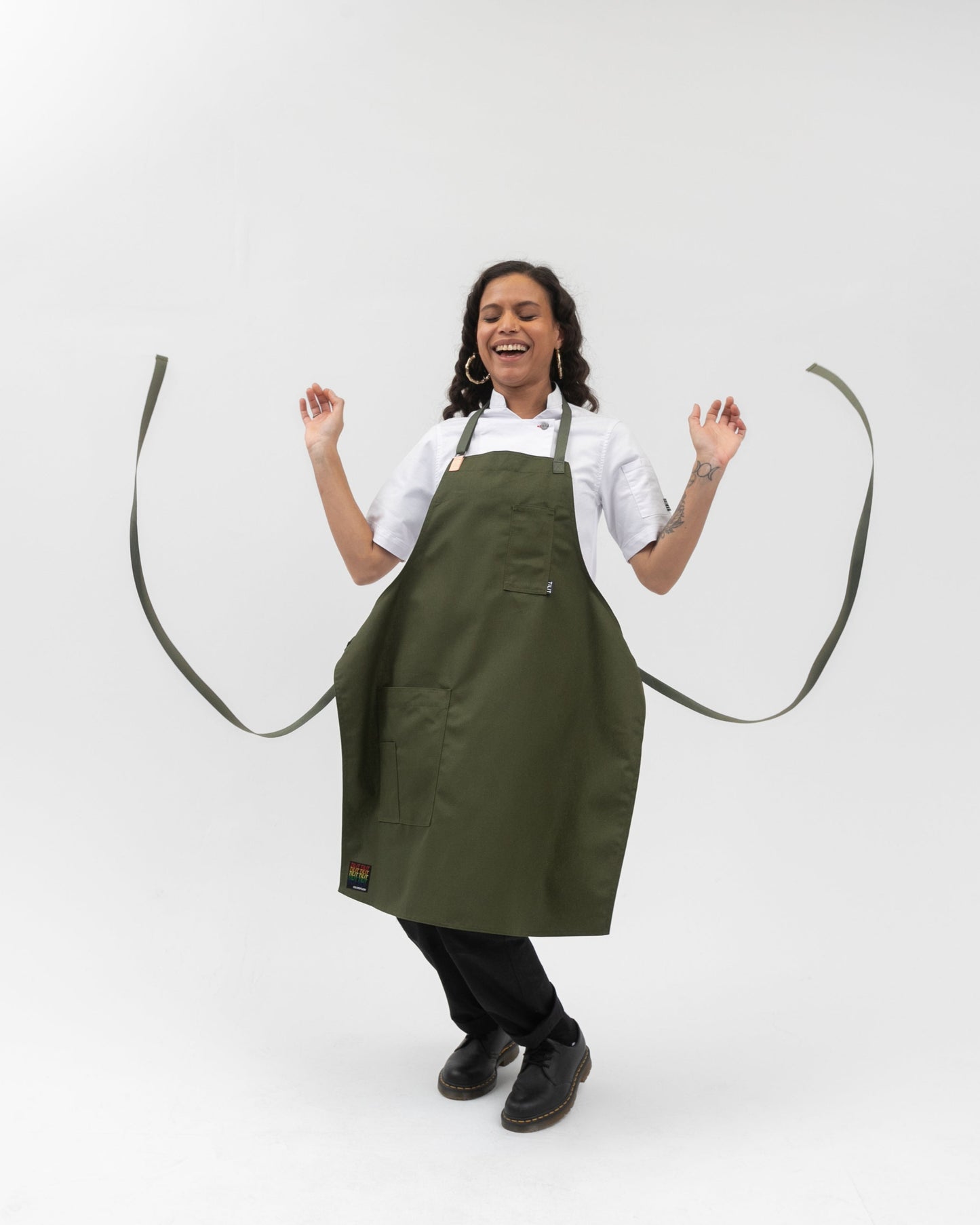 TILIT ColorSplash Apron in Olive Green