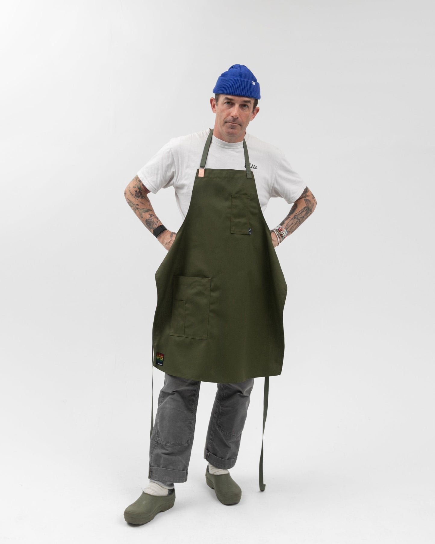 TILIT ColorSplash Apron in Olive Green