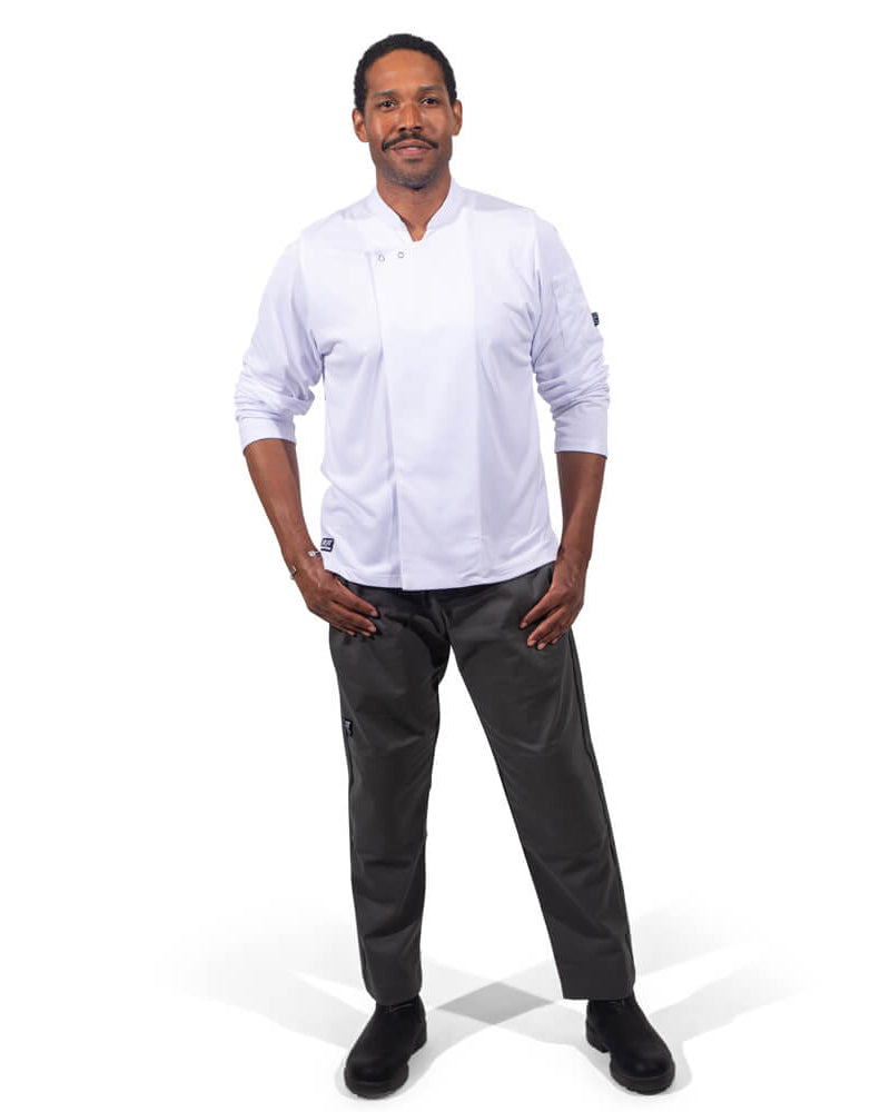 Long Sleeve TILIT Men's Chef Coat in Black