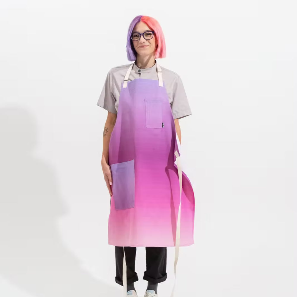 TILIT Purple Chef Ombre Bib Apron