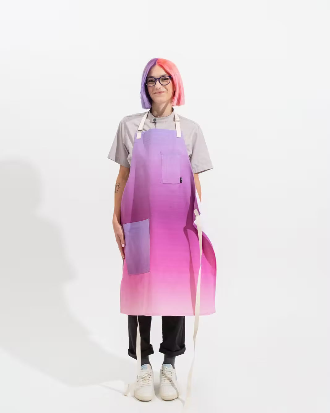 TILIT Purple Chef Ombre Bib Apron