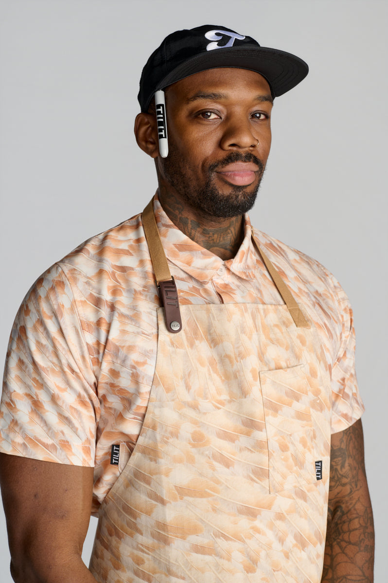 Feather Print Satterfield Apron