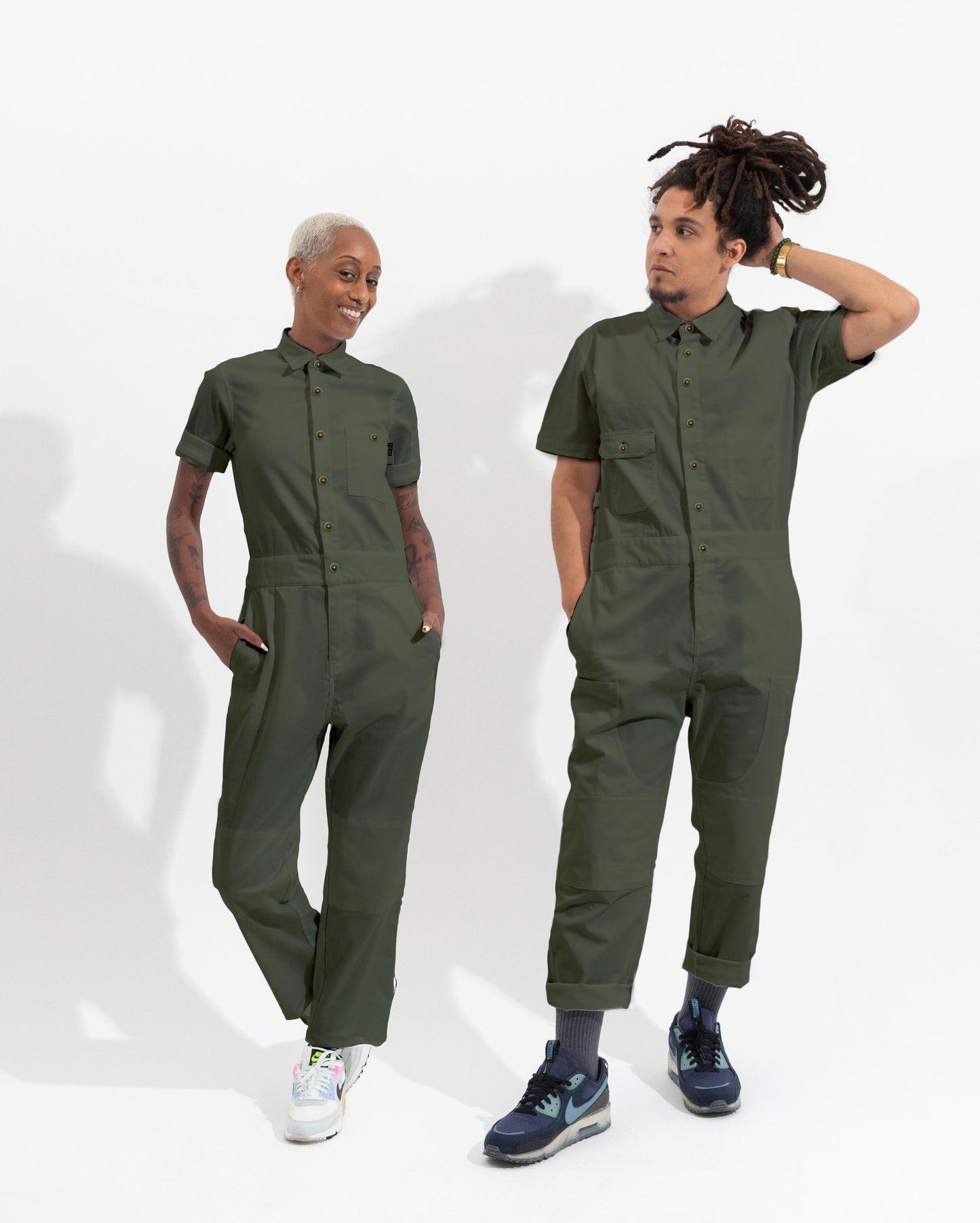 TILIT Women's and Men's  Jumpsuit in Vintage Green
