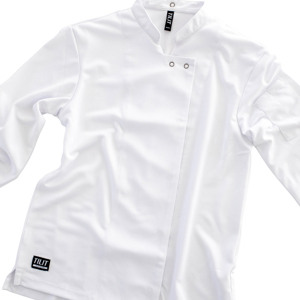 White Long Sleeve Supply Chef Coat in Women