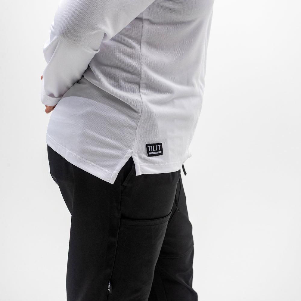 
                  
                    White Long Sleeve Supply Chef Coat in Women
                  
                