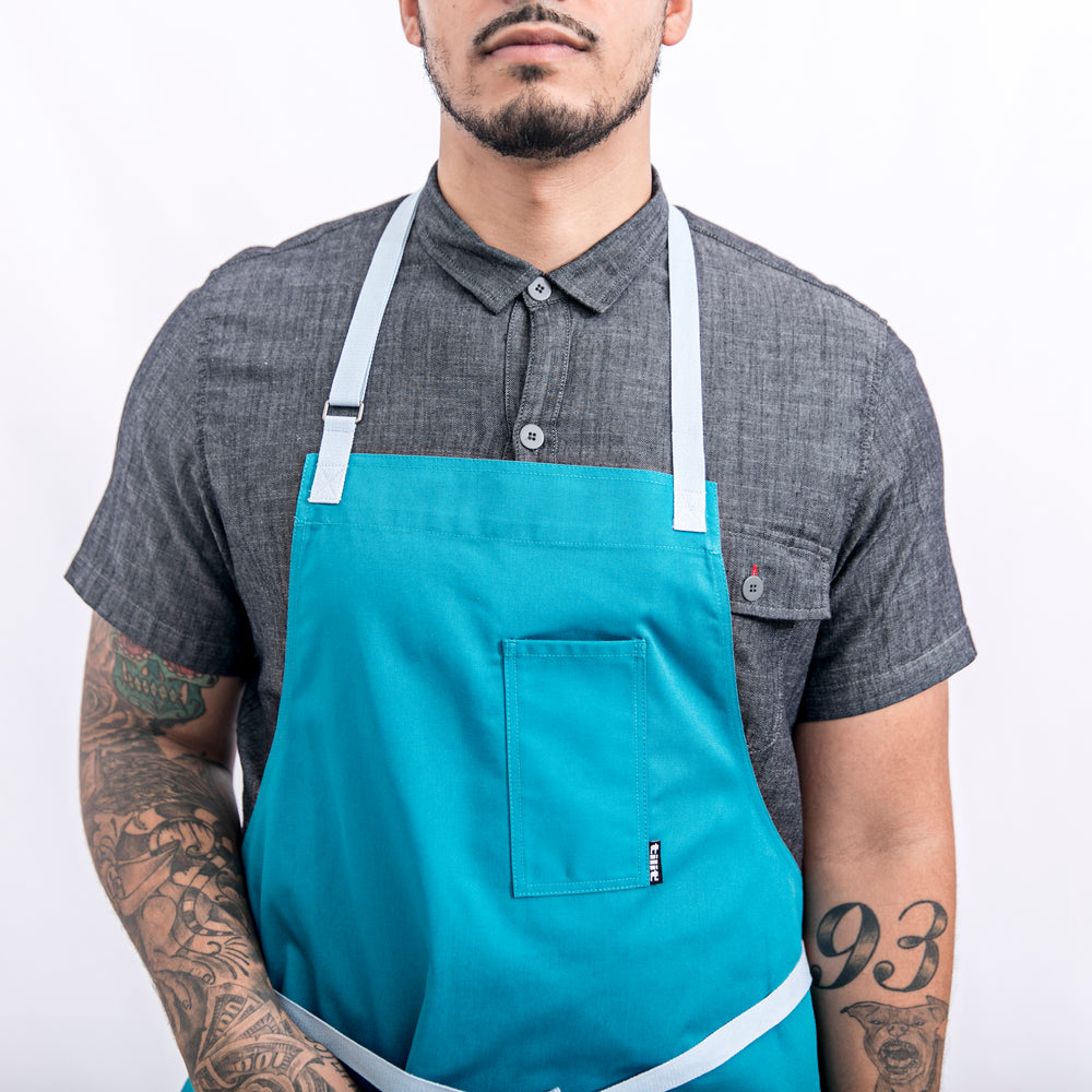 
                  
                    wrinkle free chef aprons aqua
                  
                