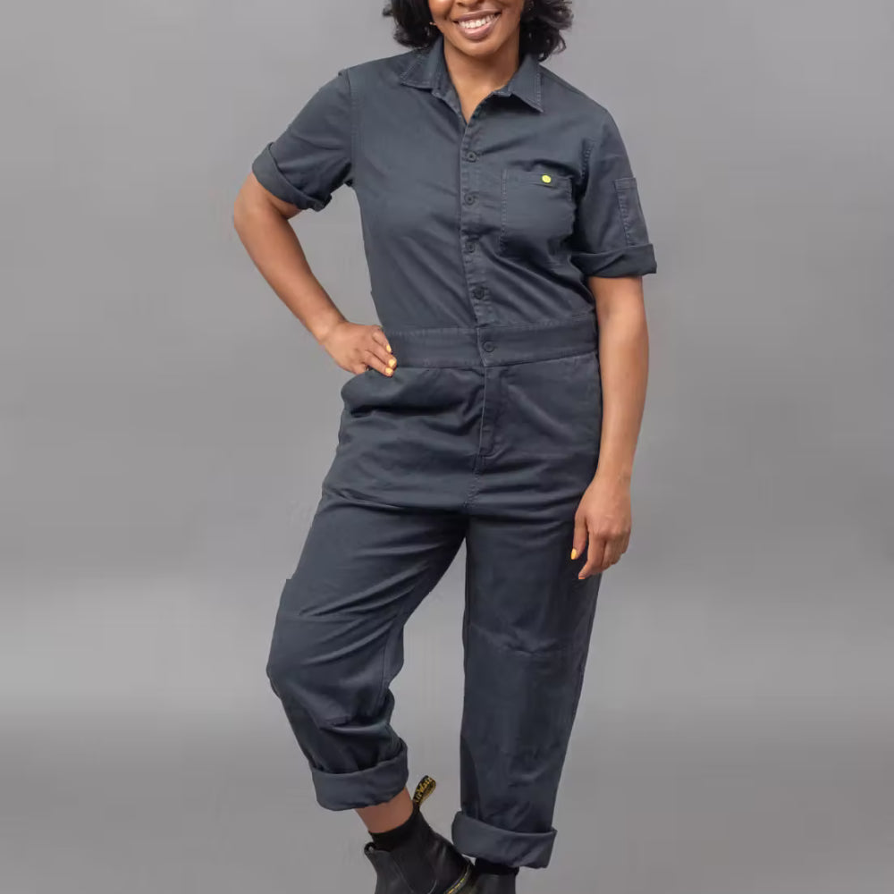 
                  
                    Women's Short Sleeve Jumpsuit in Washed Charcoal
                  
                