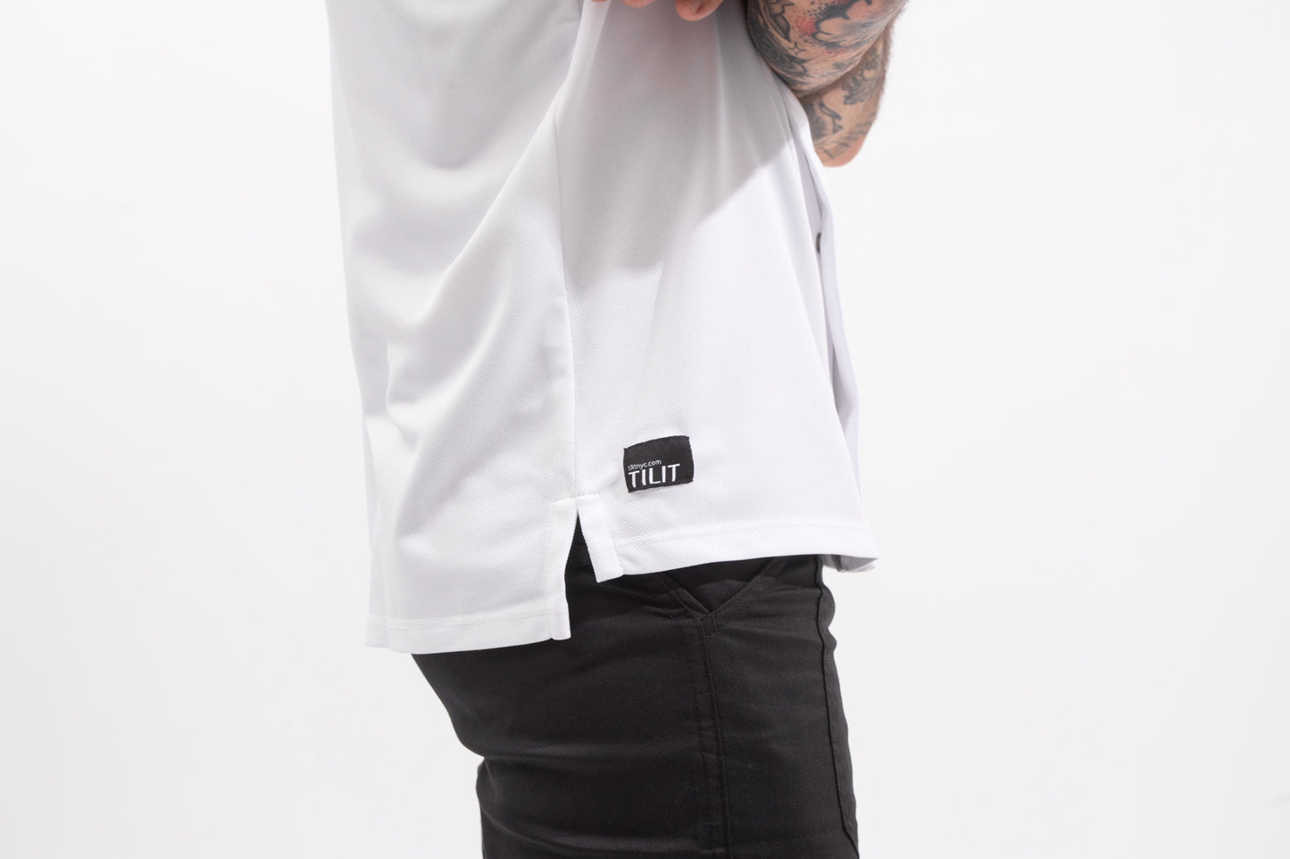 white tilit chef coat